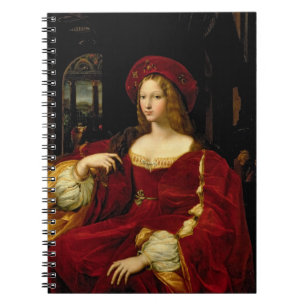 Caderno Espiral Retrato de Jeanne da esposa de Aragon (c.1500-77)
