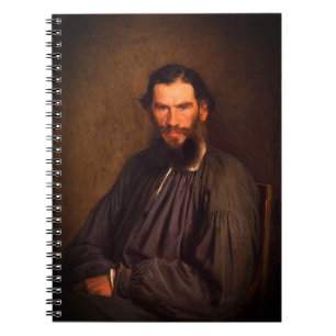 Caderno Espiral Retrato de Leo Tolstoy (por Ivan Kramskoi, 1873)