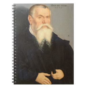 Caderno Espiral Retrato de Lucas Cranach a pessoa idosa