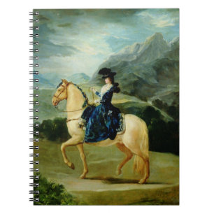 Caderno Espiral Retrato de Maria Teresa de Vallabriga no horsebac