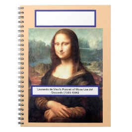 Caderno Espiral Retrato de Mona Lisa, de Leonardo da Vinci