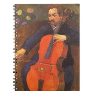 Caderno Espiral Retrato do jogador Schneklud por Paul Gauguin