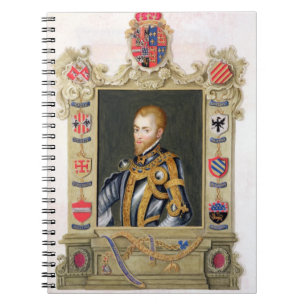 Caderno Espiral Retrato do rei de Philip II da espanha (1527-98)