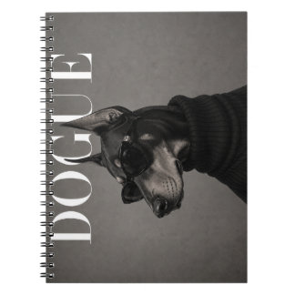 Caderno Espiral Retrato Editorial de Cachorro Doberman