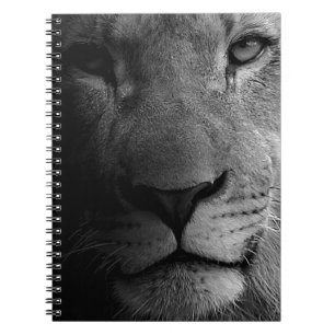 Caderno Espiral Retrato Leitão de Liderança Motivacional em Branco