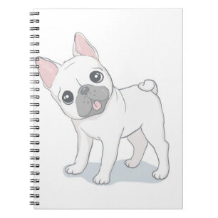 Caderno Espiral Retrato para Bulldog Francês   Pão-Cão