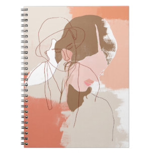 Caderno Espiral Retrato para Mulher Pintado