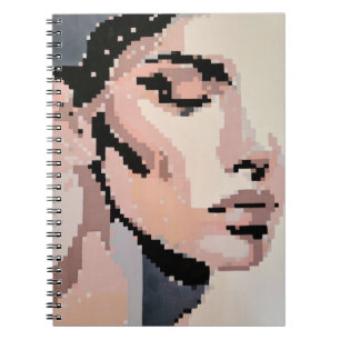 Caderno Espiral Retrato Pixel Pastel de Serenidade