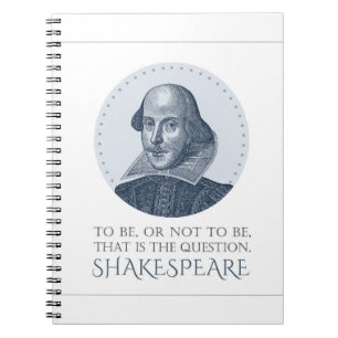 Caderno Espiral Retrato Shakespeare para ser ou não ser citado