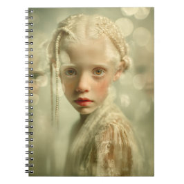 Caderno Espiral Retrato Sonhador de Criança Luz Sussurrada Criança