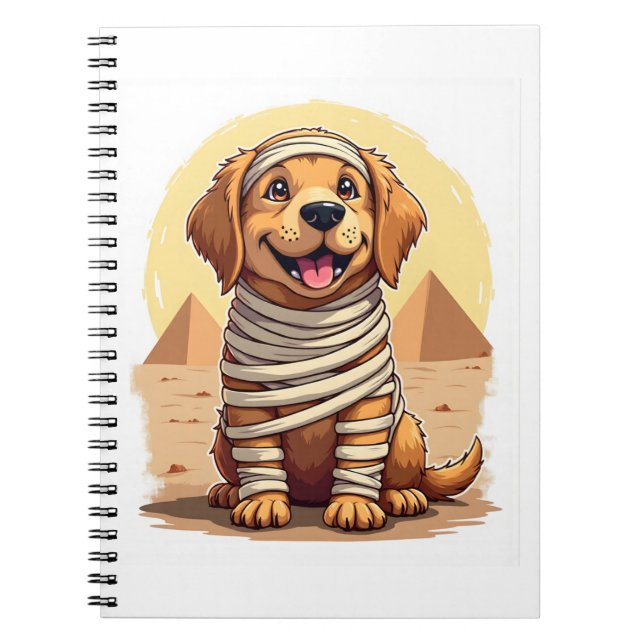 Caderno Espiral Retriever de Ouro da múmia (Frente)