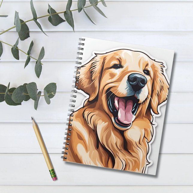 Caderno Espiral Retriever Dourado  (Criador carregado)