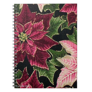 Caderno Espiral Retro 50 Poinsettia Burgundy Rosa