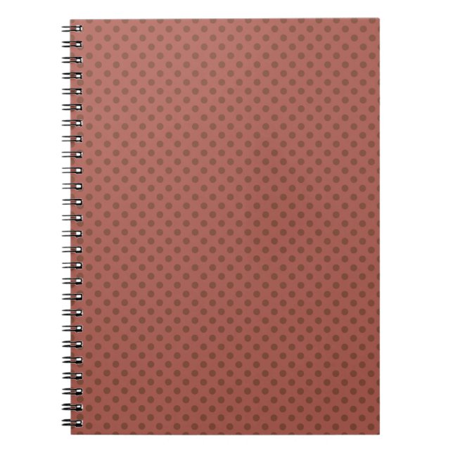 Caderno Espiral Retro, bolinhas castanho (Frente)