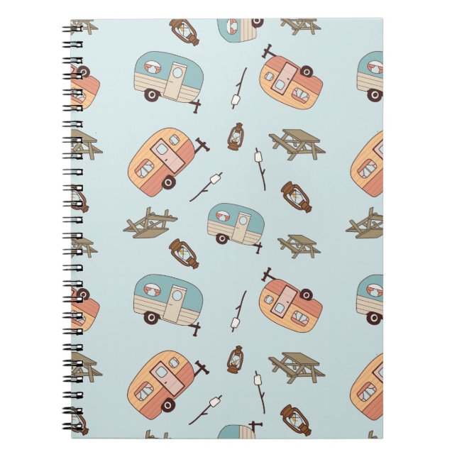 Caderno Espiral Retro Camper Notebook (Frente)