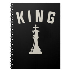 Caderno Espiral Retro Chess King Vintage Chess Lover