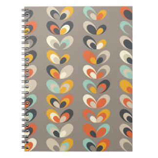 Caderno Espiral Retro Colorful Geometric Shapes – Modern Aesthetic