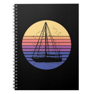 Caderno Espiral Retro da embarcação à vela