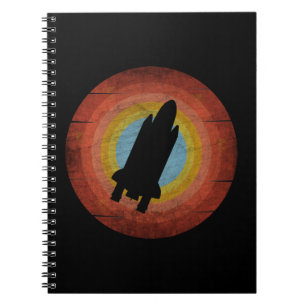 CADERNO ESPIRAL RETRO DA VINTAGEM DE ENCHIMENTO DE ESPAÇO