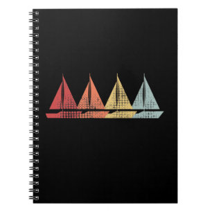 Caderno Espiral Retro de Barcos de Navegação