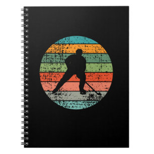 Caderno Espiral Retro de Hóquei em Gelo