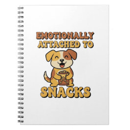 Caderno Espiral Retro Dog Snack Thoughts Lined Notebook