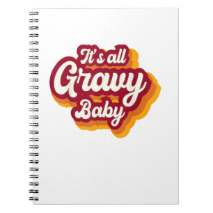 Caderno Espiral Retro É Tudo Gravy Baby Happy Ação de Graças 2022