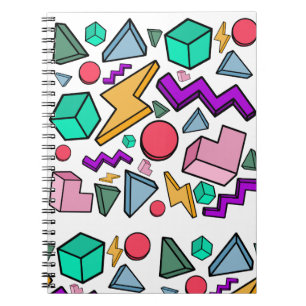 Caderno Espiral Retro estético da Vintage dos anos 80