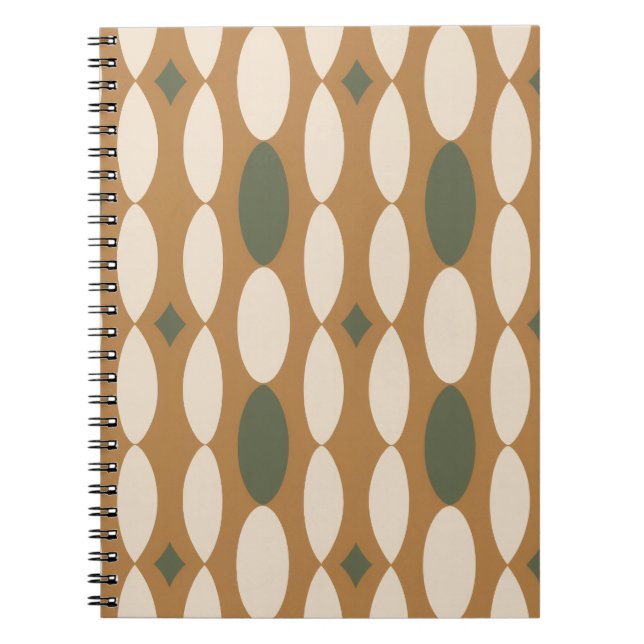 Caderno Espiral Retro Geometric Spiral Notebook (Frente)