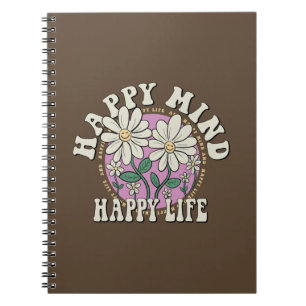 Caderno Espiral Retro Happy Miney Happy Life