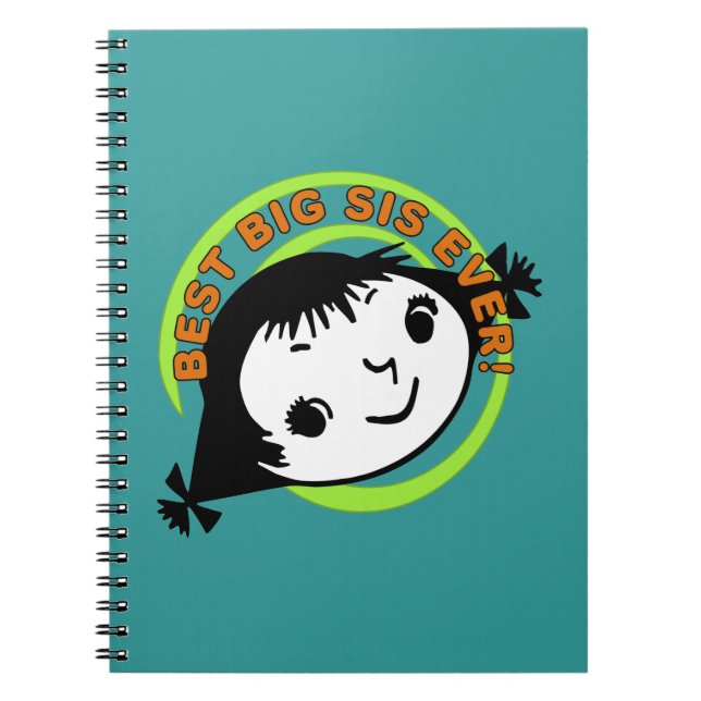 Caderno Espiral Retro Melhor Irmã Nunca (Frente)