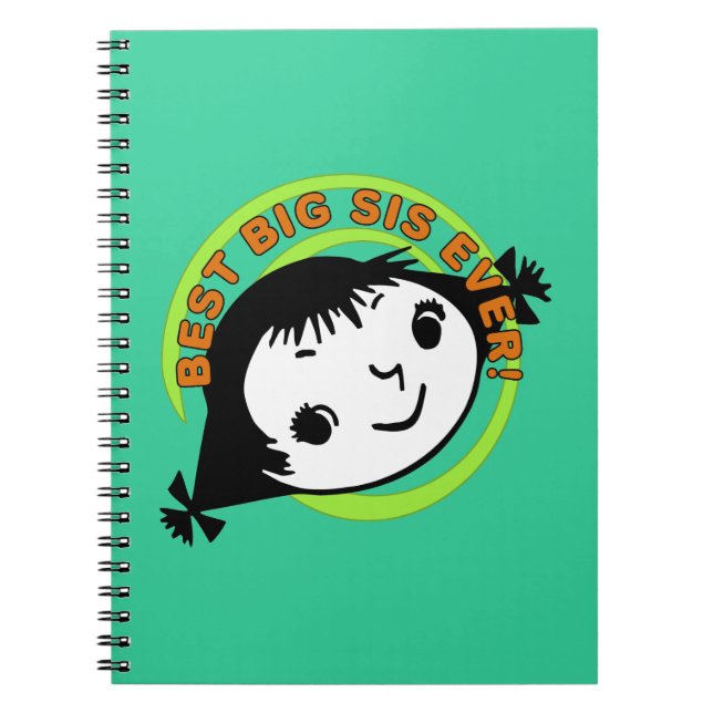 Caderno Espiral Retro Melhor Sis Grande Nunca (Frente)