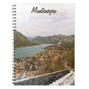 Caderno Espiral Retro Montenegro Kotor Bay