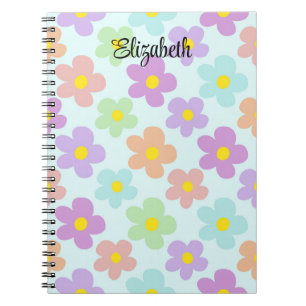 Caderno Espiral Retro multicolorido bonito jorra o registro em bra