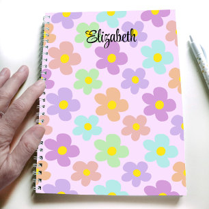 Caderno Espiral Retro multicolorido bonito jorra o registro em bra
