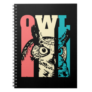 Caderno Espiral Retro Owl