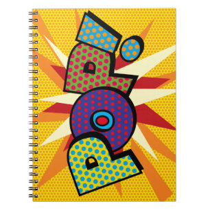 Caderno Espiral Retro-Retrópico de pop
