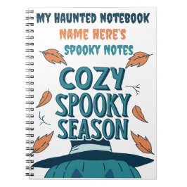Caderno Espiral Retro Spooky Pumpkin Halloween Cozy Spooky Season