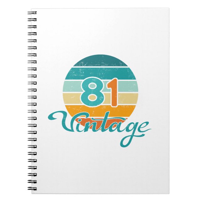 Caderno Espiral Retro Sunset 81 Vintage Distressed (Frente)