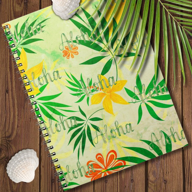 Caderno Espiral Retro Tropical Aloha   (Retro Tropical Aloha Notebook)