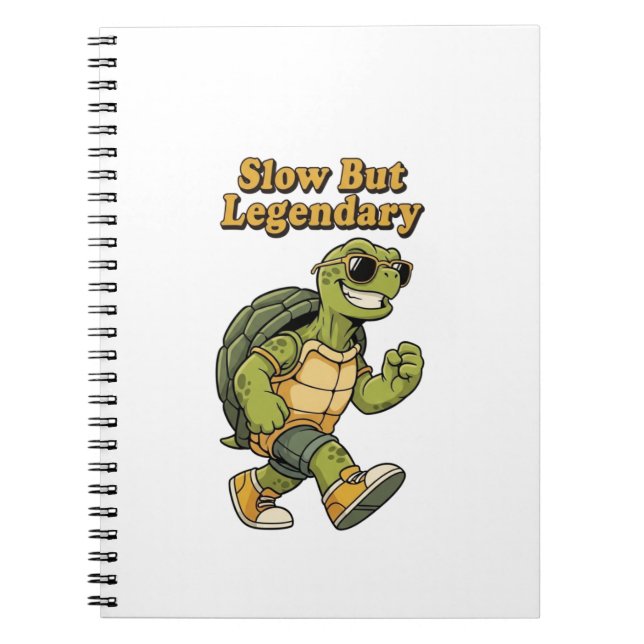 Caderno Espiral Retro Turtle Slow Living Lined Notebook (Frente)