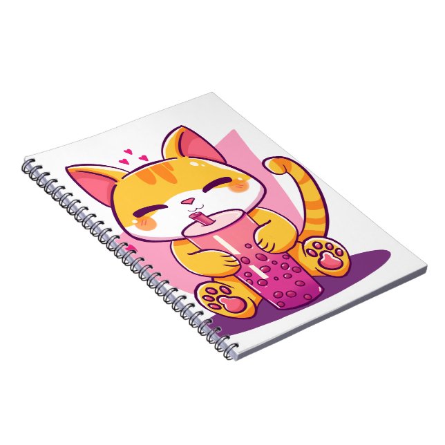 Caderno Espiral Retro Vintage Cat (Lado Direito)