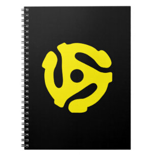 Caderno Espiral Retro Vintage Yellow 45 espaçador DJ