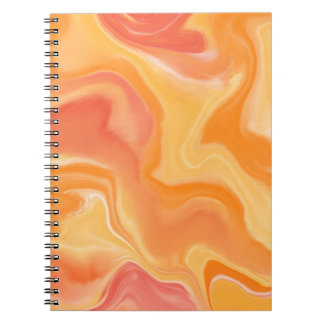 Caderno Espiral Retrorações da Groovy - laranja queimada, amarelo,