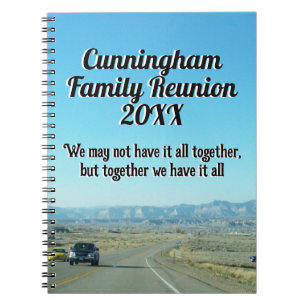 Caderno Espiral Reunião da Família de Citação de Fotos do Paisagem