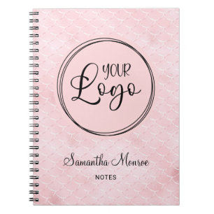 Caderno Espiral Reunião do logotipo comercial do Glama de Sereia R