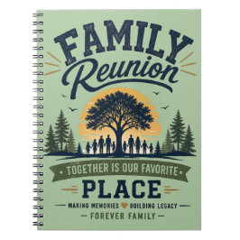 Caderno Espiral Reunião Familiar Juntos É o Nosso Lugar Favorito