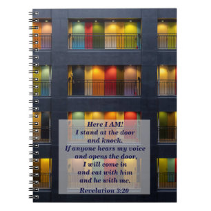 Caderno Espiral Revelação 3:20 A porta