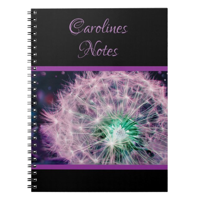 Caderno Espiral revista de desejos de dandilion (Frente)