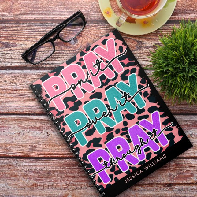 Caderno Espiral Rezação de impressão leopardo rosa Foto espiral No (Criador carregado)